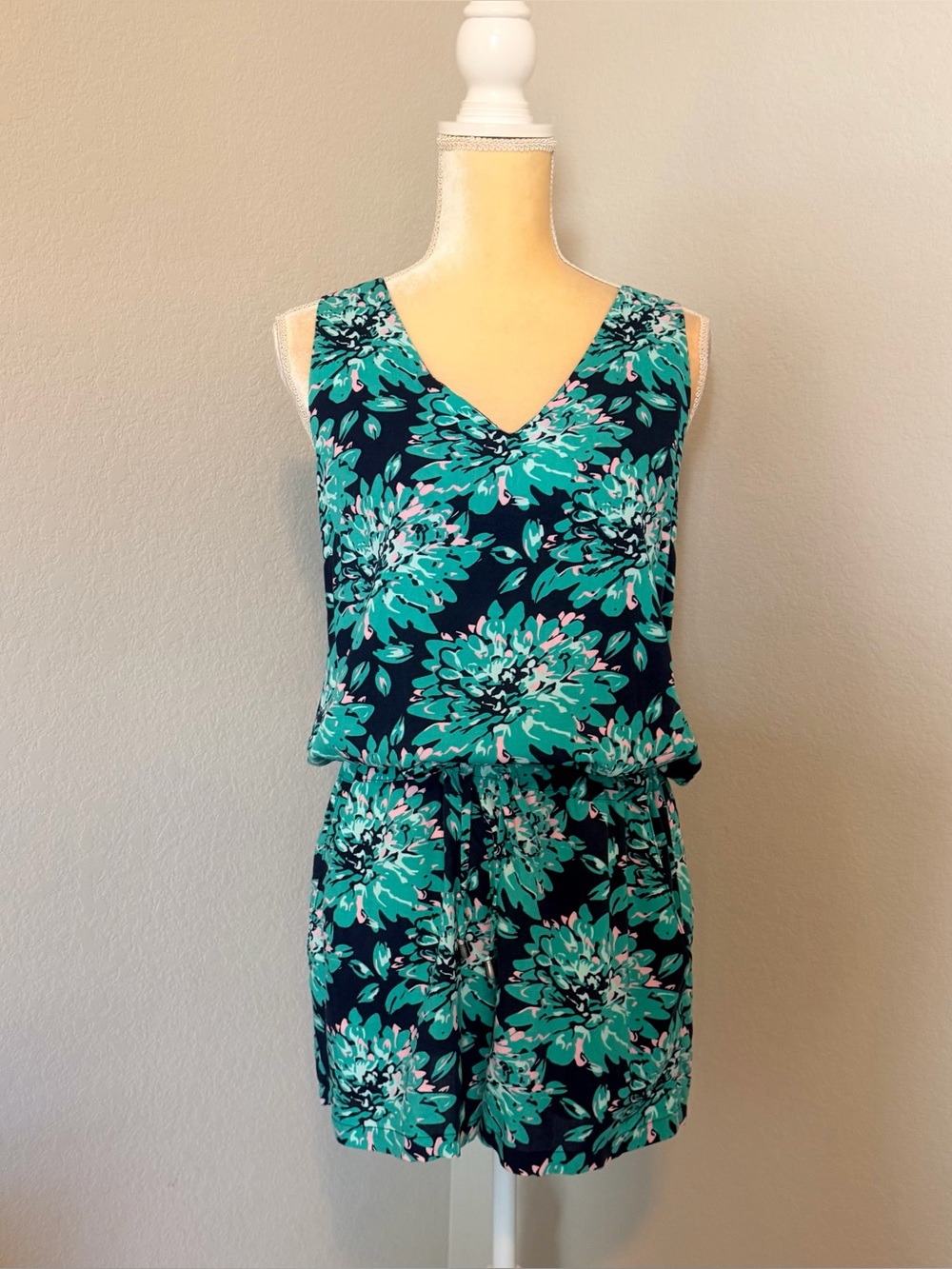 Splendid Mediterranean Blossom Floral Romper - Size M